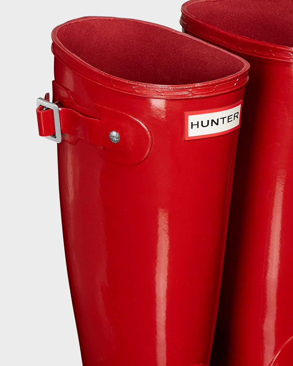 Botas de Lluvia Altas Hunter Mujer - Original Gloss - Rojos - CVTMBRD-47